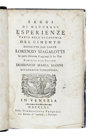 Lotto composto di 6 opere di chimica. XVII-XIX secolo.