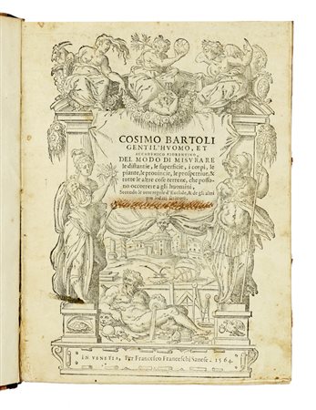 Bartoli Cosimo, Del modo di misurare le distantie, le superficie, i corpi, le piante, le provincie, le prospettive... In Venetia: per Francesco Franceschi sanese, 1564.