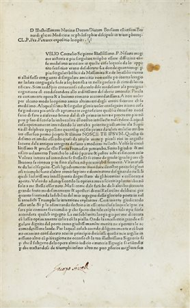 Petrarca Francesco, Trionfi. (Al colophon:) Bononiae: impressum 1475 die XXVII. mensis aprilis.