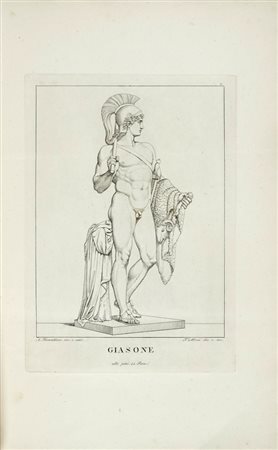 Thorvaldsen Alberto, Le statue e li bassirilievi inventati e scolpiti in marmo [...] incisi e pubblicati da Ferdinando Mori. [Distribuzione I (-VII)]. Roma: s.e., 1811.