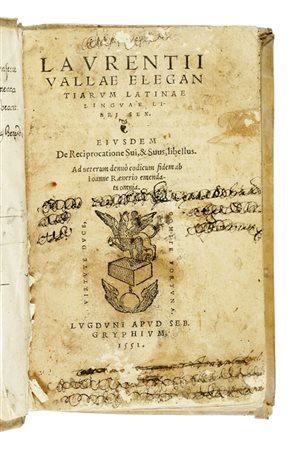 Valla Lorenzo, Elegantiarum Latinae linguae libri sex. Lugduni: apud Antonium Vicentium, 1551.