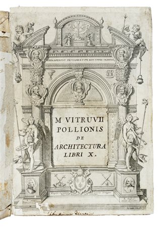 Vitruvius Marcus Pollio, Di Architettura dal vero esemplare latino nella volgar lingua tradotto... (Al colophon:) In Vinegia: per Nicolo de Aristotele detto Zoppino, 1535.