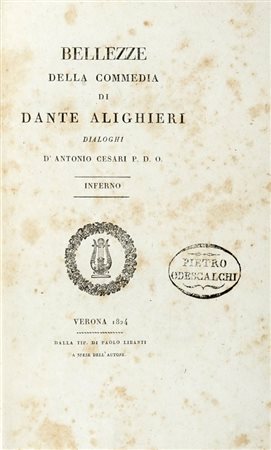 Lotto composto di 5 opere di letteratura italiana. XIX secolo.