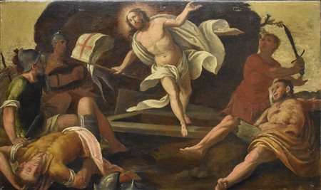 "Resurrezione" olio su tela sec.XVIII<br>cm. 