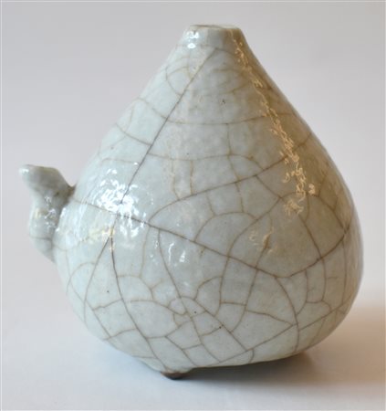 Cina versatoio in ceramica bianca cracklè<br>cm.x 