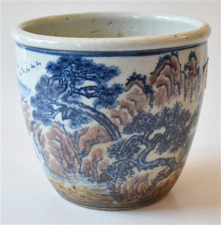 Cina vaso in porcellana decorato con 