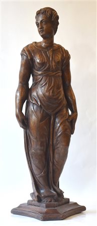 scultura in legno "figura femminile" Veneto 