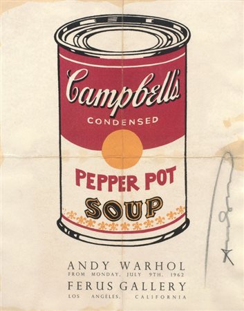 Andy Warhol Pittsburgh 1928 - New York 1987 Campbell's Pepper Hot Soup, 1962...