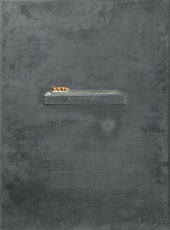 Jasper Johns Augusta 1930 The critic smiles, 1969 Piombo, oro e stagnola,...