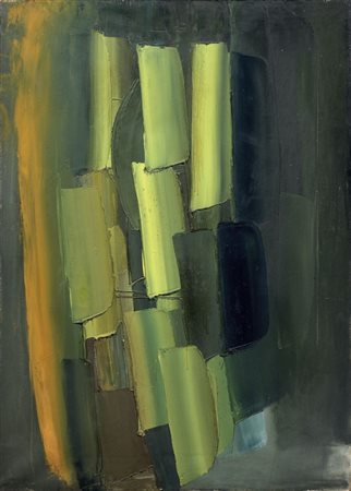 Alfredo Chighine Milano 1914 - Pisa 1974 Composizione nero e giallo, 1960...