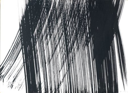 Hans Hartung Lipsia 1904 - Antibes 1989 P 1967-63, 1967 Acrilico su cartone,...