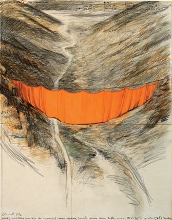 Christo Gabrovo 1935 Valley Curtain (Project for Colorado), 1972 Matita,...