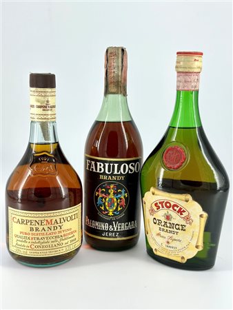  
Carpene Malvolti Brandy, Stock Orange Brandy, Fabuloso Brandy Palomino e vergana Jerez 
 