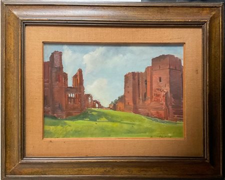 Romano Stefanelli "Le torri di Kenilworth Castle" 1979
olio su compensato
cm 39x