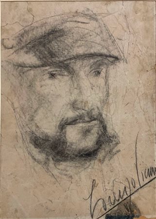 Lorenzo Viani "Volto" 
carboncino su carta applicato su cartoncino
cm 28,5x20,5