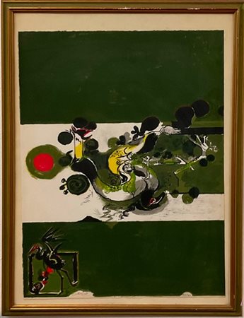 Graham Sutherland "Senza titolo" 
litografia a colori
cm 63x47,5
firmata e numer