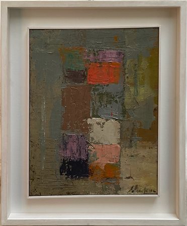 Arturo Vermi "Senza titolo (Informale)" 1961
olio su tela
cm 41,5x32
Firmato in