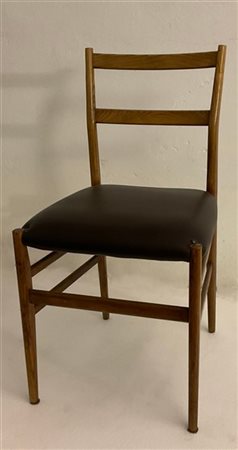 Gio Ponti Sedia modello "646 Leggera". Produzione Cassina, Meda, anni '50. Legno