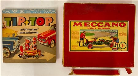 Lotto composto da gioco "MECCANO" e libro da gioco per bambini. Anni '50 (manca