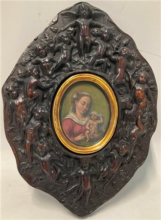 Scuola dell'inizio del secolo XVIII

"Madonna con Bambino"
Olio su rame, cm 12x