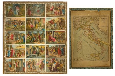 Due puzzle del XIX secolo: Italia politica disegnata da Domenico Locchi. - Hist