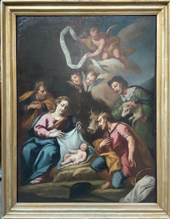 Scuola veneta del XVIII secolo
"Adorazione dei Pastori"
olio su tela (cm 98,5x7