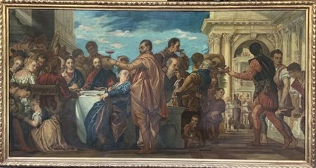 Da Paolo Veronese

"Le nozze di Cana"
Olio su tela (cm 113x226)
in cornice
(dif