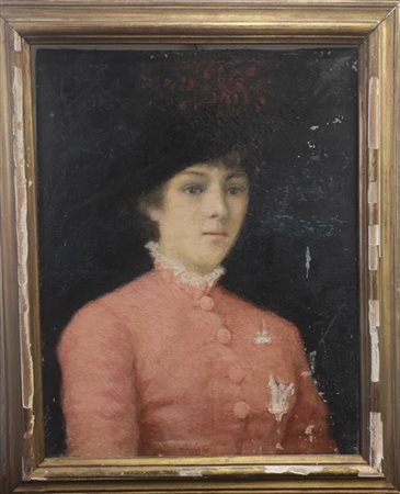 Scuola francese di inizio secolo XX

"Ritratto di giovane donna con cappello"