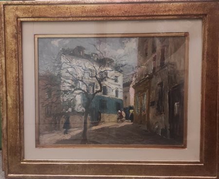 Attilio Melo "Parigi" 
 (cm 35,6x48)
Firmato in basso a destra
In cornice 
(dife