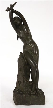 Odoardo Tabacchi "Andromeda" 
scultura in bronzo (cm 58x17)
Firmato alla base
(d