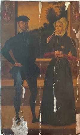 Ignoto,
"Ritratto di coppia"

Olio su tavola, cm 63x37

(gravi difetti e mancan