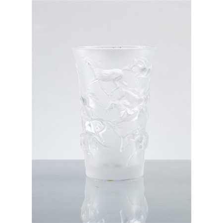 LALIQUE, Vaso Mustang