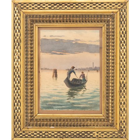 ETTORE TITO, Veduta di Venezia, Acquarello