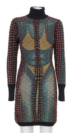 Jean Paul Gaultier RARE AND ICONIC CYBERDOTS KNITTED DRESS Description: Rare...