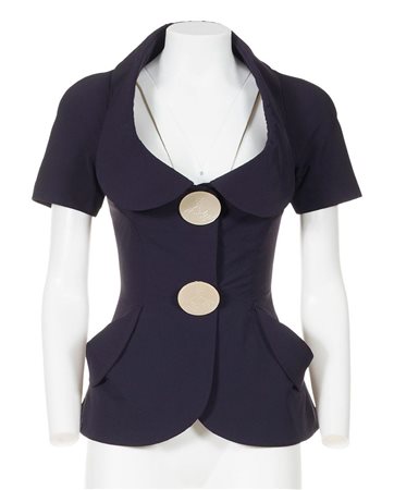 Vivienne Westwood SHORT SLEEVE JACKET WITH ORB BUTTONS Description: Short...