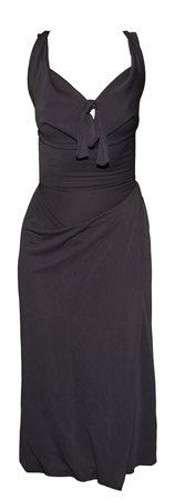 Vivienne Westwood BODY DRESS Description: Low-cut dress in gray crepe jersey....