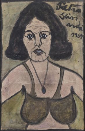 PIETRO GHIZZARDI (Viadana 1906 - Boretto 1986) “Ritratto femminile”, 1969....