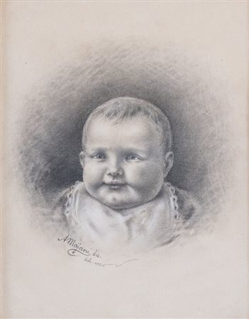 AUGUSTO MAJANI detto NASICA (Budrio 1867 - Buttrio 1959) "Ritratto". Disegno...