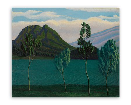 LUIGI RUSSOLO (1885-1947) - Lago di Mergozzo, 1943