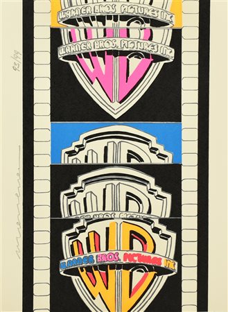 Enrico Manera WARNER BROS serigrafia su cartoncino, cm 50x35; es. 93/99 firma...