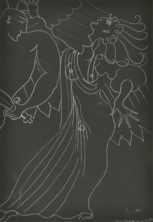 Sebastian LA FIN D'HERMAPHRODITE serigrafia su carta, cm 35x50; es. 1/85...