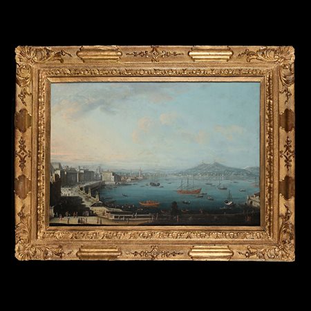 Pietro Antoniani (Milano, circa 1740 - 1805), attr.a, Veduta del Golfo di Napoli