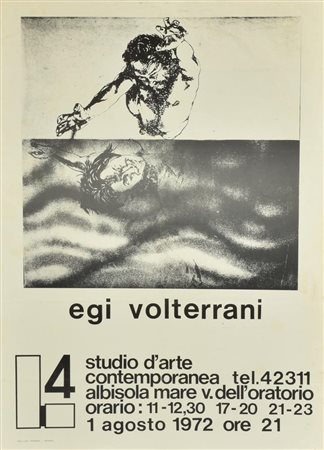 EGI VOLTERRANI manifesto cm 70x50, realizzato da Tipograf, Savona per la...