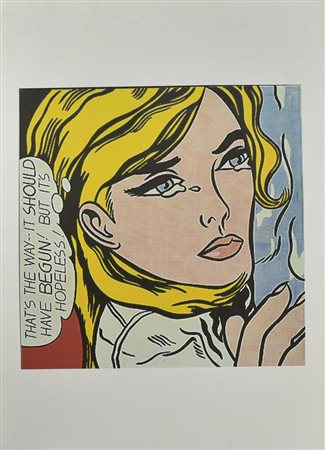 ROY LIECHTENSTEIN stampa su carta, 71x100cm L'opera presenta diffuse tracce...