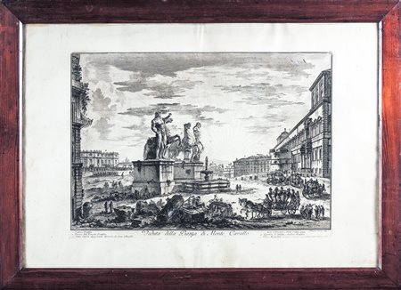 GIOVANNI BATTISTA PIRANESI (1720-1778) Veduta della Piazza di Monte Cavallo...