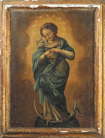 SCUOLA TOSCANA DEL XVIII SECOLO La Vergine Immacolata olio su tela, in...