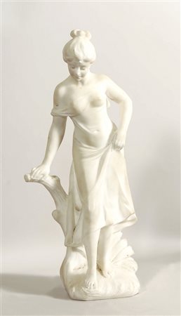 CIPRIANO CIPRIANI (XIX-XX) Nudo femminile scultura in alabastro, firmata h cm 37