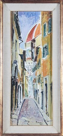 RODOLFO MARMA (1923-1999) Via dello Studio a Firenze olio su tela, firmato e...