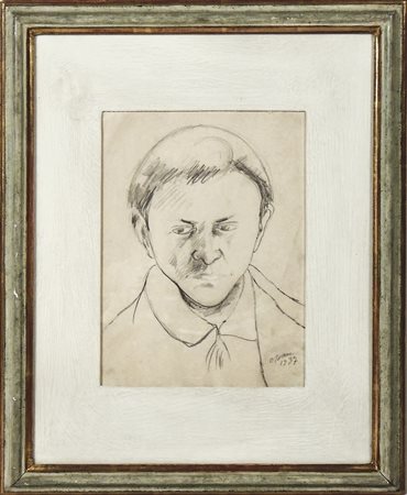 OTTONE ROSAI (1897-1957) Ritratto maschile matita su carta, firmato e datato...