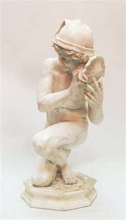 DA JEAN-BAPTISTE CARPEAUX (1827-1875) Il pescatore napoletano scultura in...